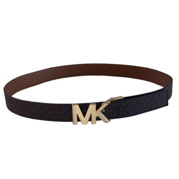 NWT Michael Kors Twist Reversible Belt Signature Brown Gold Size Large - Picture 1 of 10